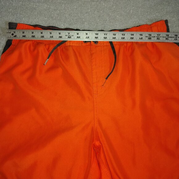 Vintage Nike Swim Shorts Size XL Orange Center Swoosh Lined - Picture 6 of 16